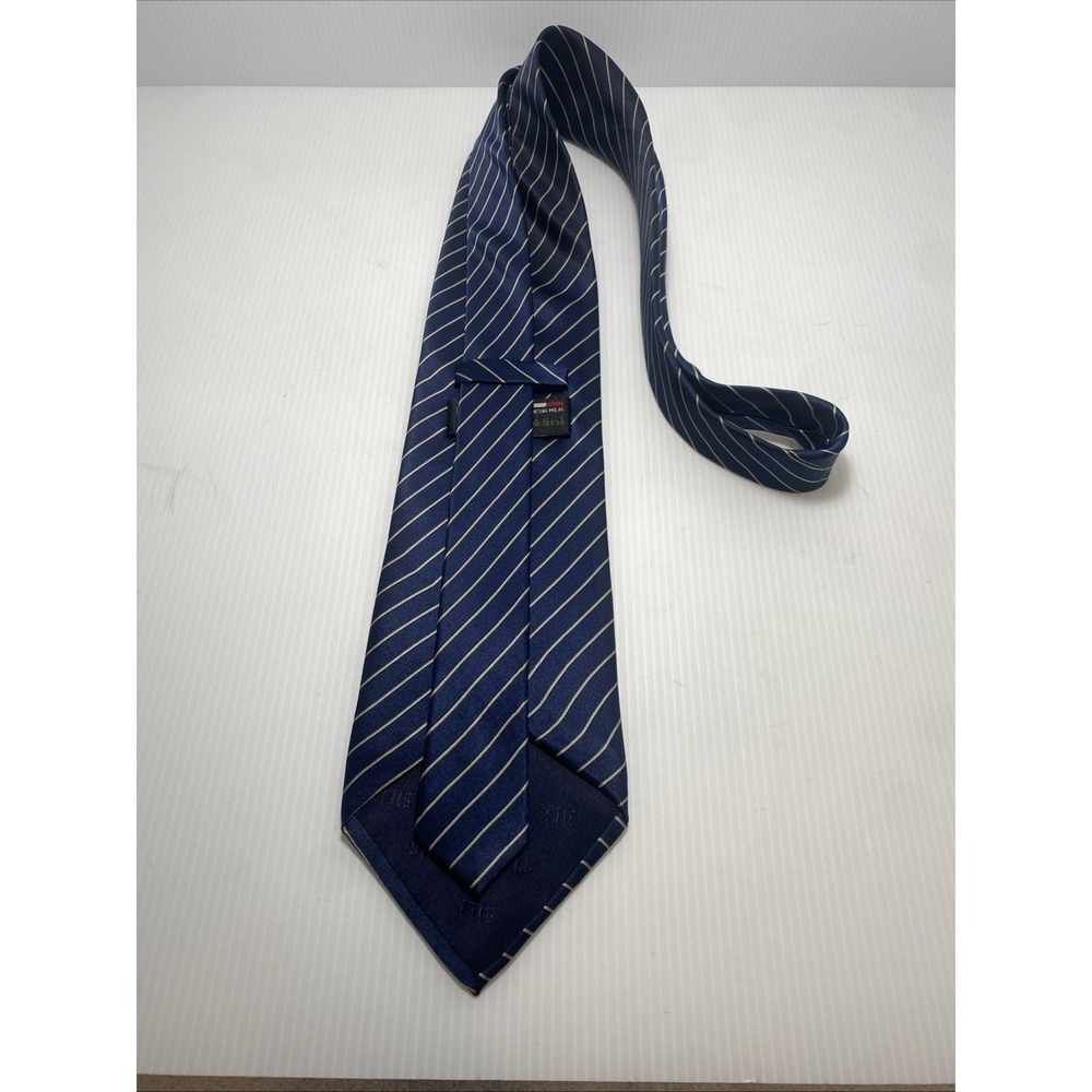 Roberta Baldini Silk Mens Neck Tie Blue and Yellow Stripe Vintage Tie T59 - Picture 6 of 6